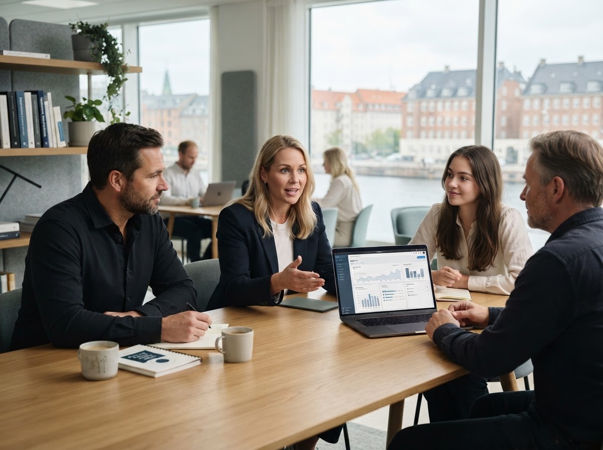 Namure Laguru analyseteam der gennemgår modeldata og risikoparametre
